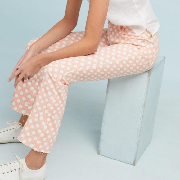 Anthropologie Pilcro Polka Dot Raw Hem Jeans 29P - Picture 2 of 6